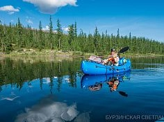 Фотография "ЧЕХОНЬ" - одноместный рыболовный надувной пакрафт (паккаяк) (компактный каяк, лодка) из ТПУ из ткань ТПУ 210Д ТаймТриал