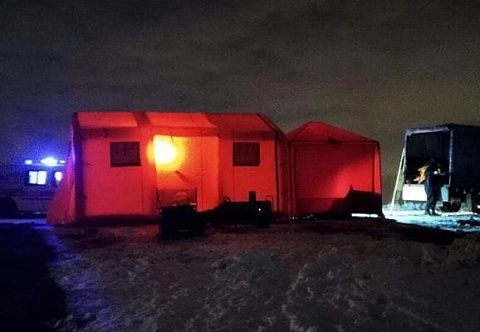 Надувная палатка-столовая для полевой кухни