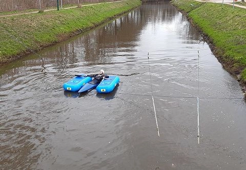 Надувная предстартовая площадка для соревнований по гребному слалому