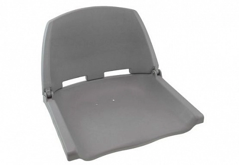 Кресло пластиковое серое в лодку