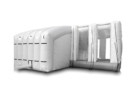 Большая надувная камера-бокс (палатка) ПВХ для покраски и ремонта автомобилей 15х9,2 м