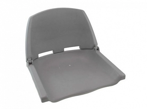 Кресло пластиковое серое в лодку