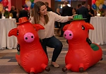Фотография "СКАЧКИ" - надувной аттракцион поросенок, оборудование для тимбилдинга, праздника, корпоратива, соревнований, веселых стартов, эстафет из ткань ПВХ ТаймТриал
