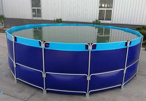 Круглый рыбный бассейн (пруд) из ПВХ для выращивания рыбы