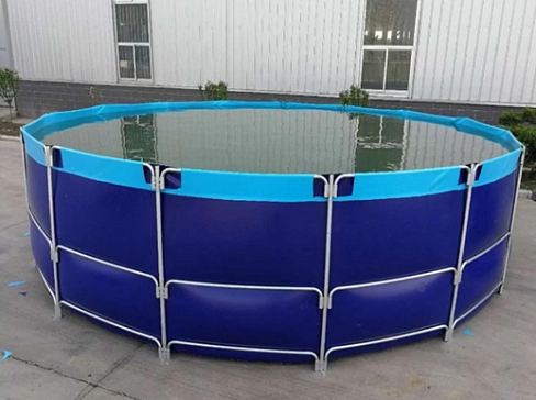 Круглый рыбный бассейн (пруд) из ПВХ для выращивания рыбы