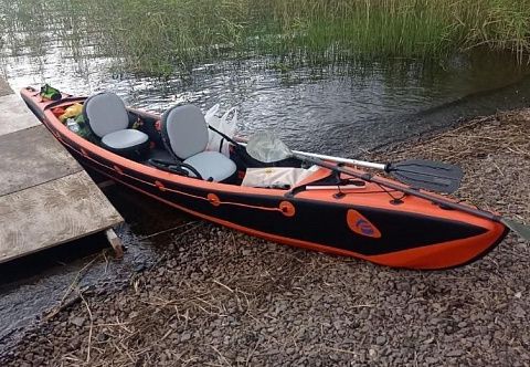 &quot;РОНИН-2 - надувной семейный каяк, байдарка двух-трехместная из AirDeck Drop Stitch с надувным дном НДВД