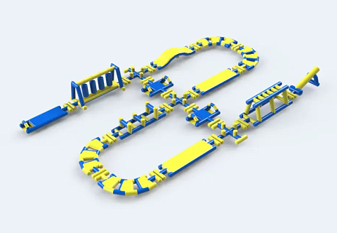 Надувной развлекательный аквапарк «Водный картинг»