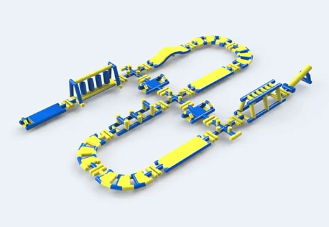 Надувной развлекательный аквапарк «Водный картинг»