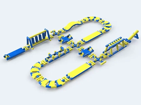 Надувной развлекательный аквапарк «Водный картинг»