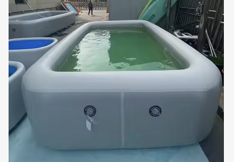 Прямоугольный встраиваемый надувной бассейн IPOOLGO для отдыха из AirDeck Drop Stitch