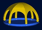 Фотография Надувной крытый бассейн для аквазорбов из ПВХ ТаймТриал