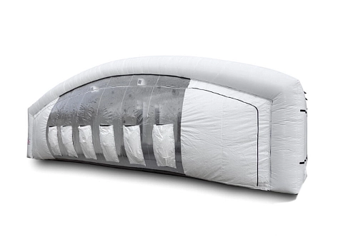 Большая надувная камера-бокс (палатка) ПВХ для покраски и ремонта автомобилей 15х9,2 м