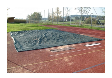 Укрывной чехол (покрытие) для прыжковой ямы с песком и песколовок (защитное покрывало)