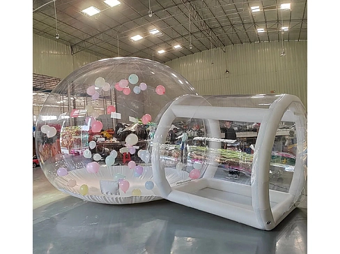 Надувная прозрачная купольная палатка 