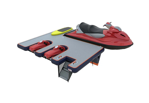 "ДОК" - надувной причал (пирс, пристань, понтон) универсальный для гидроцикла, швертбота и отдыха на воде из AirDeck (воздушная палуба)