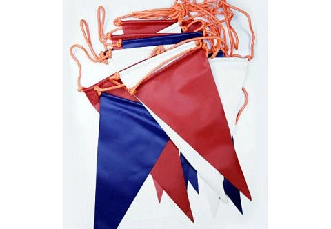 Шнур с треугольными флажками ПВХ для указателя обратного разворота