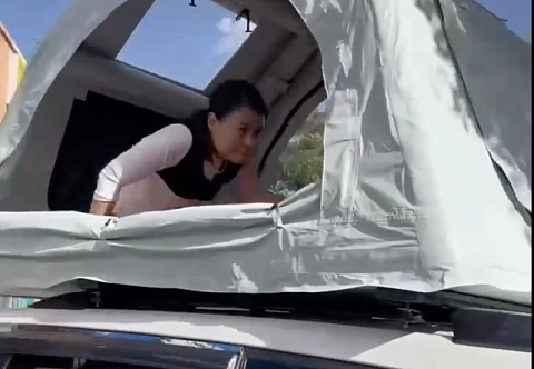 «МОДУЛЬ» — надувная универсальная мобильная палатка для автомобиля