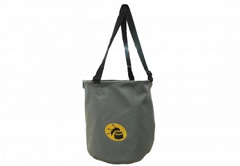 Складное мягкое походное ведро из ПВХ для рыбалки, прикормки с крышкой и молнией