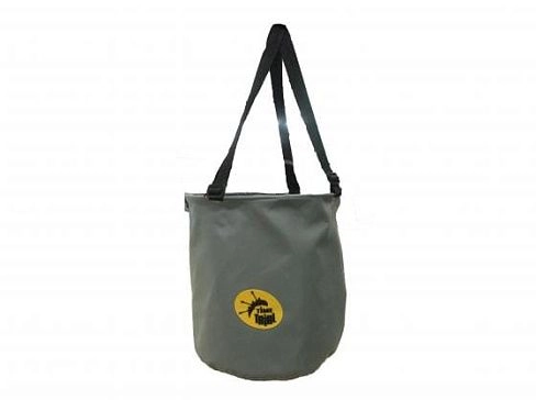 Складное мягкое походное ведро из ПВХ для рыбалки, прикормки с крышкой и молнией