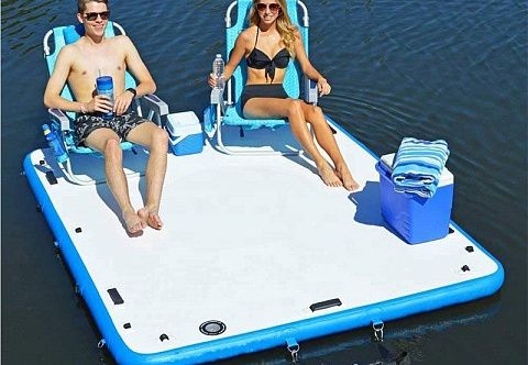 Надувной SUP плот-платформа из AirDeck для отдыха на воде