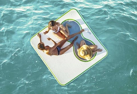 Надувная семейная платформа с бассейном для детей для открытой воды