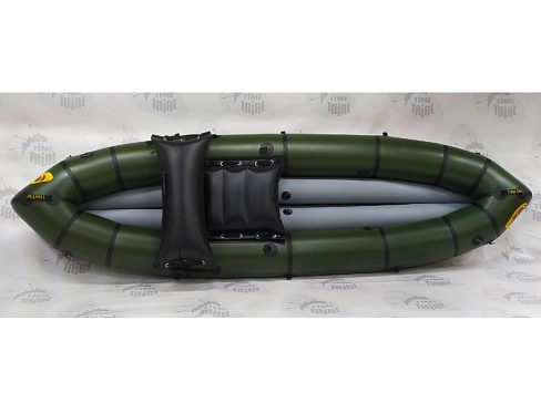 "ЭКШН ДРАЙ-335" - одноместный надувной сверхлегкий каяк из ТПУ с надувным дном с самоотливом для бурной воды
