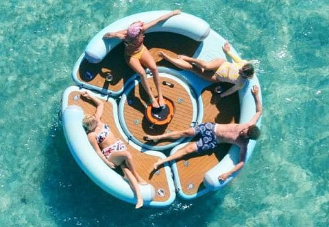 Надувная платформа-секция для отдыха на воде, море, озере