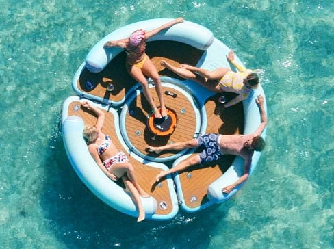 Надувная платформа-секция для отдыха на воде, море, озере