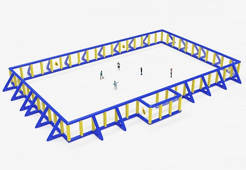 Надувное спортивное поле. Стадион для спортивных соревнований по пейнтболу, страйкболу и др.
