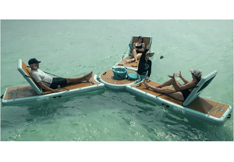 Надувной лежак для плавающего лаунж-бара для отдыха на воде