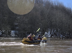 Фотография "ВЕГА-2 СПОРТ" - быстроходная надувная байдарка с надувным дном (двухместная) для водных походов, сплавам по рекам, озеру, морю. Штевневая из ткань ПВХ ТаймТриал