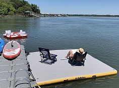 Фотография Надувная плавающая платформа «ТОП ГАН» для активного отдыха на воде из AIRDECK (DWF) ТаймТриал