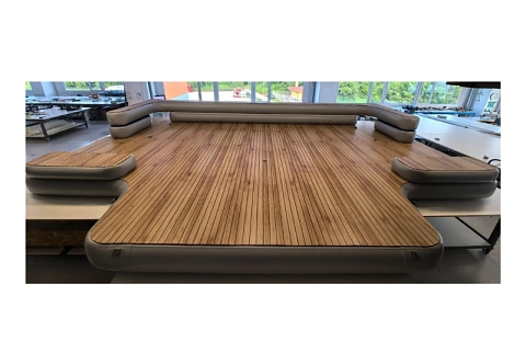 Большая надувная плот-платформа к яхте, катеру для отдыха из AirDeck Drop Stitch