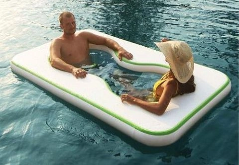 Надувной двухместный бассейн для открытой воды с сиденьями