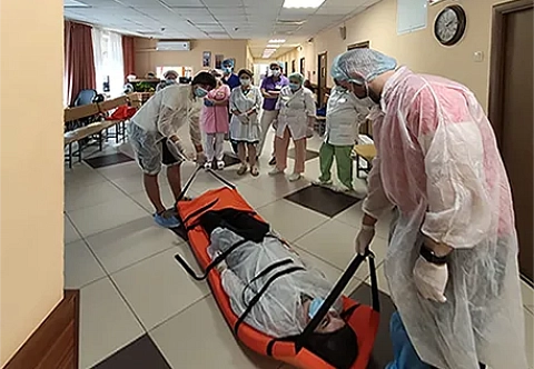 Эвакуационный мат для транспортировки пациентов