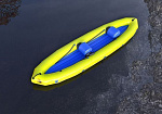 Фотография "ЭКШН-335" - одноместная надувная лодка ПВХ или ТПУ с надувным дном с самоотливом (НДНД) из ПВХ ТПУ 420D ТПУ 210D ТаймТриал