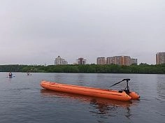 Фотография "БАЙДБОТ-4" - надувной четырехместный Катабайд ПВХ с транцем под мотор с надувным дном НДНД (моторная байдарка, мотокаяк, мотобайд) из ткань ПВХ (PVC) ткань ТПУ (TPU) 840D ТаймТриал
