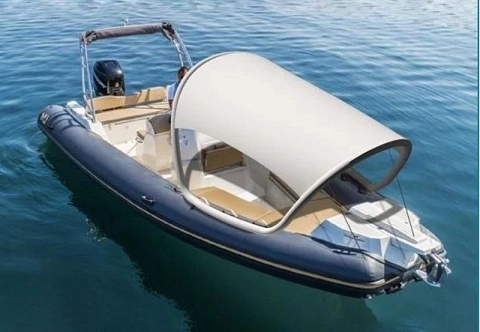 Надувной мобильный тент для лодки РИБ