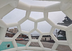 Фотография Надувная палатка, павильон с прозрачными сотами для выставок и мероприятий "ПАНОРАМА" из ПВХ ТаймТриал