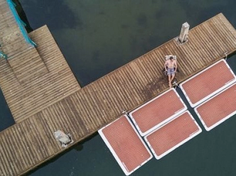 Надувная платформа (пирс, пристань) AirDeck для активного отдыха на воде