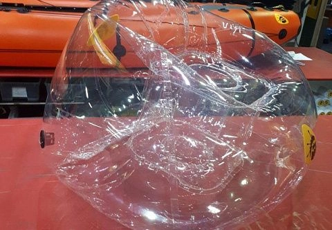 Надувное прозрачное бескаркасное кресло-мешок для отдыха на природе, дома