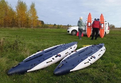"КАТКАЯК" - универсальный надувной сплавной спортивный катамаран-трансформер для сплава по бурной воде