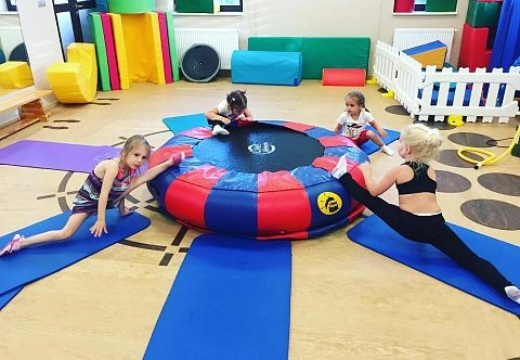 Надувной детский спортивный круглый многофункциональный батут