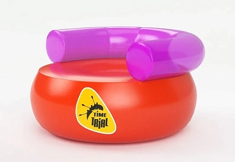 Надувное круглое бескаркасное кресло из ПВХ