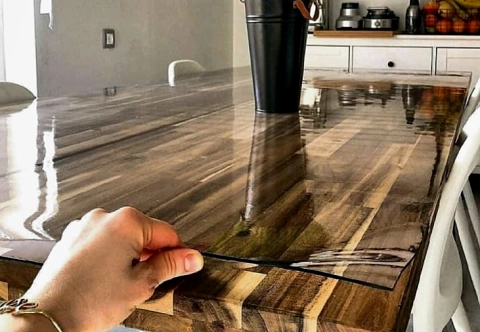 Мягкое (гибкое) стекло на стол (прозрачная скатерть)