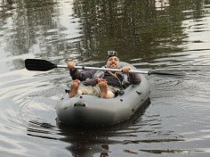 Фотография "ФИШПАКРАФТ ТАНК" – одноместный крепкий надувной рыболовный пакрафт из ТПУ или ПВХ для рыбалки из ПВХ ТПУ 420D ТПУ 210D ТаймТриал