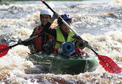 "СМЕНА-2" - надувная туристическая байдарка (два места) из ПВХ с надувным дном "СМЕНА-2" - надувная туристическая байдарка (два места) из ПВХ с надувным дном