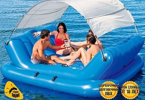 Надувная беседка-плот для отдыха, купания и развлечений на воде «Остров»