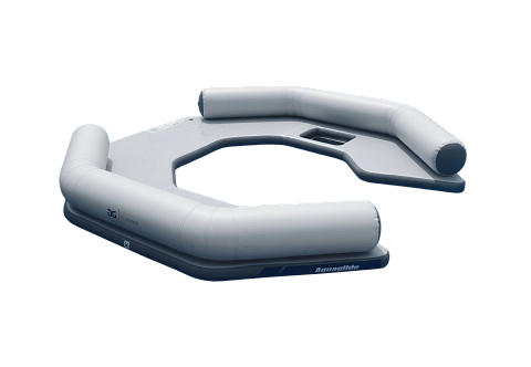 Надувная плавучая лаунж-зона AirDeck на воде