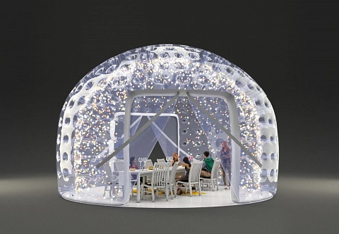 Надувной шатер-зорб для праздничных мероприятий «CASTLE» с герметичным каркасом